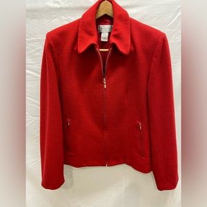 Vintage Casual Corner Lined wool zip up coat